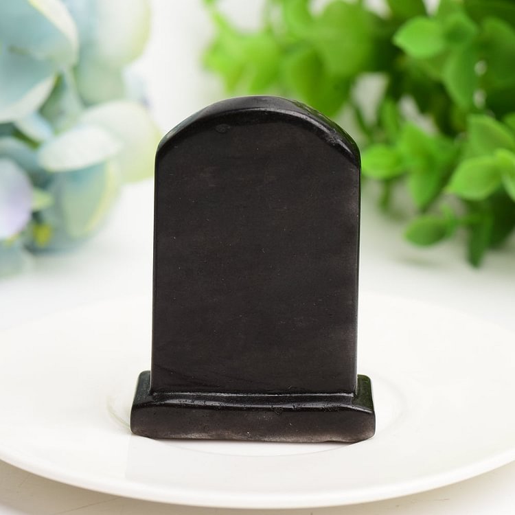 2.6"   Crystal Tombstone Carving