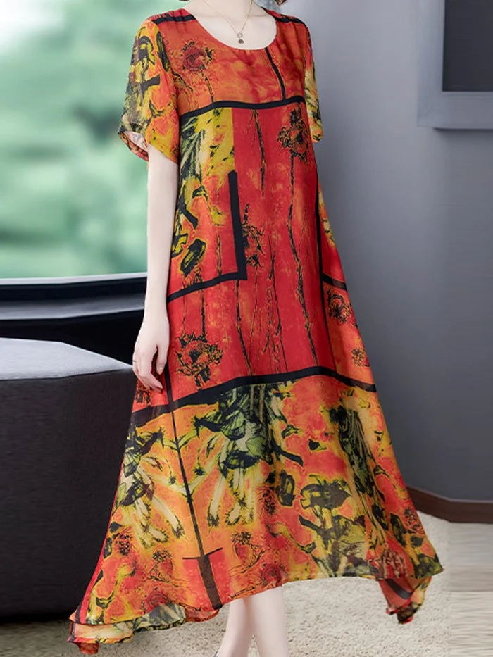 Elegant Fashion Print Dress
