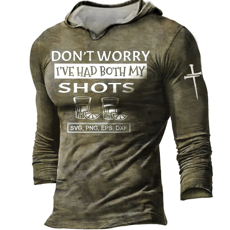 Don't Worry I'Ve Had both My Shots Men's Retro Tactical Hoodie / [viawink] /