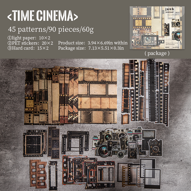 Material Package - Time Collection Series Vintage Wall Film Label Landscape 