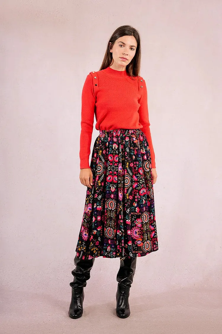 Jardin Boho Midi Skirt
