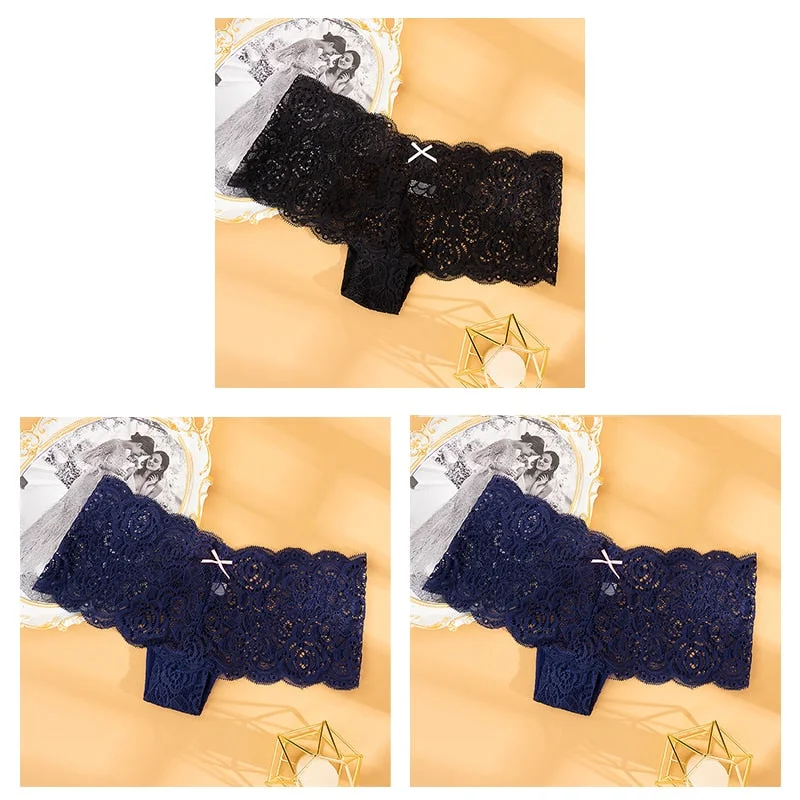 Sexy Women's Panties Boyshort Soft Comfortable Lace Underpants Female Transparent Hollow Out Knickers Underwear Lingerie