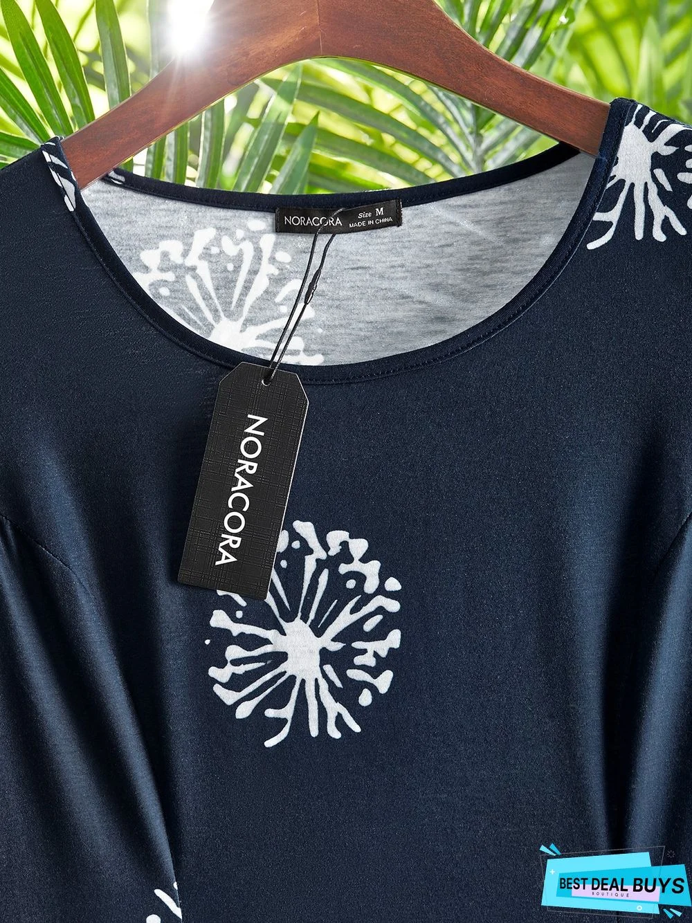 Dandelion Regular Fit Crew Neck Short Sleeve Knit Dress