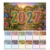 2027 DIY Diamond Painting Calendar for Adults Wall Ornaments Diamonds Arts Dates 11.81x9.45 Inch Gem Painting Art Walls Date for Home Business Office Planning Decor