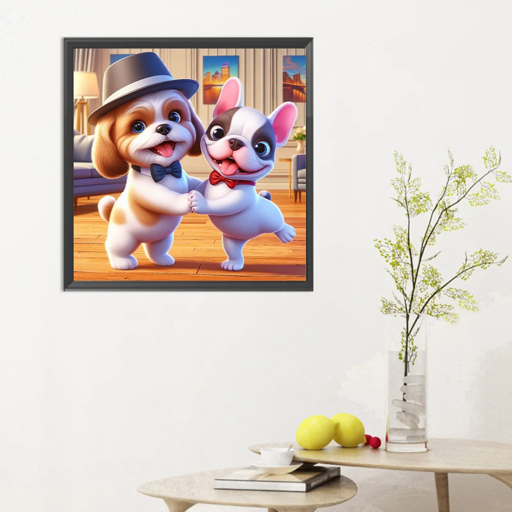 Full Round Diamond Painting 30*30cm - Puppy Buddy