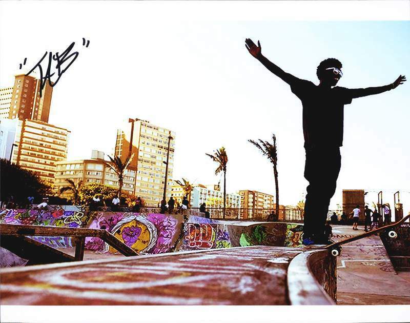 Thalente Biyela authentic signed skateboarding 8x10 Photo Poster painting |CERT Autograph A0010