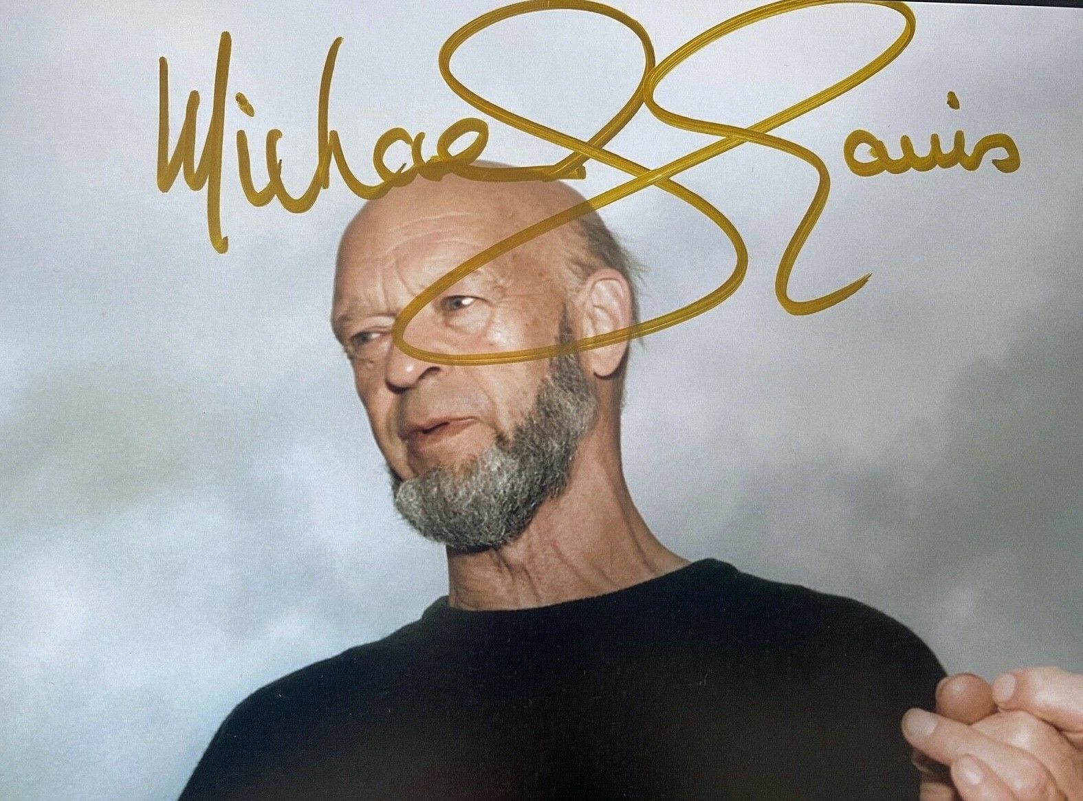 MICHAEL EAVIS - FARMER & CO-FOUNDER OF GLASTONBURY - EXCELLENT SIGNED Photo Poster paintingGRAPH