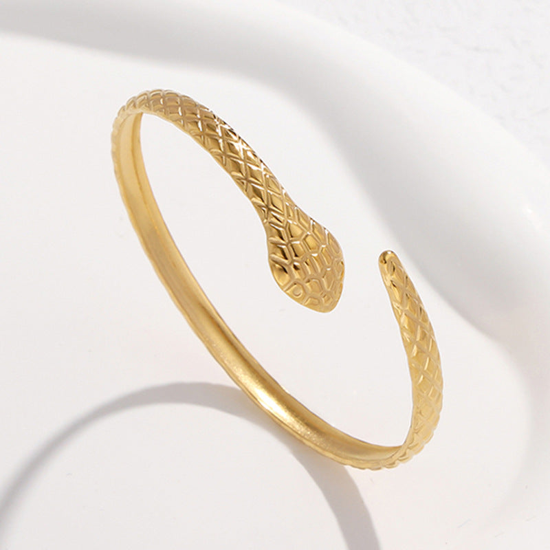 Snake Stainless Steel Electroplating Bangles