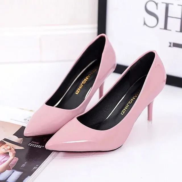 Breakj Breakj Shoes Light-Mouthed Sharp Single Shoes Fine Heel Velvet Large-Size High Heels Women's Shoes