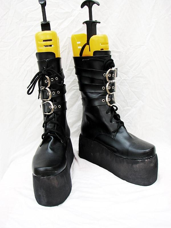 Punk Heavy Bottomed Black Buckle Boots
