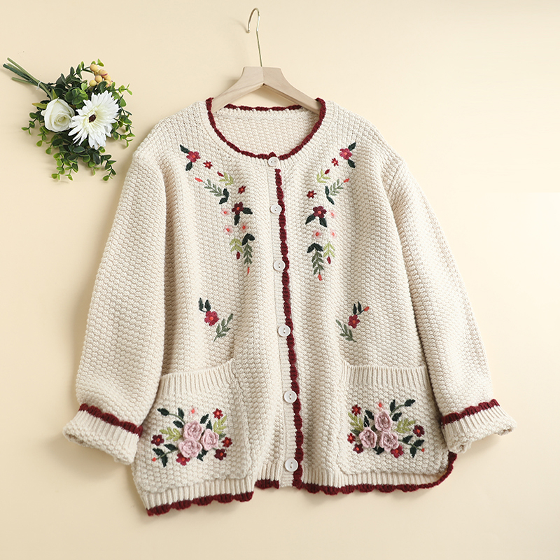 Women Long Sleeve V-neck Graphic Floral Printed Top