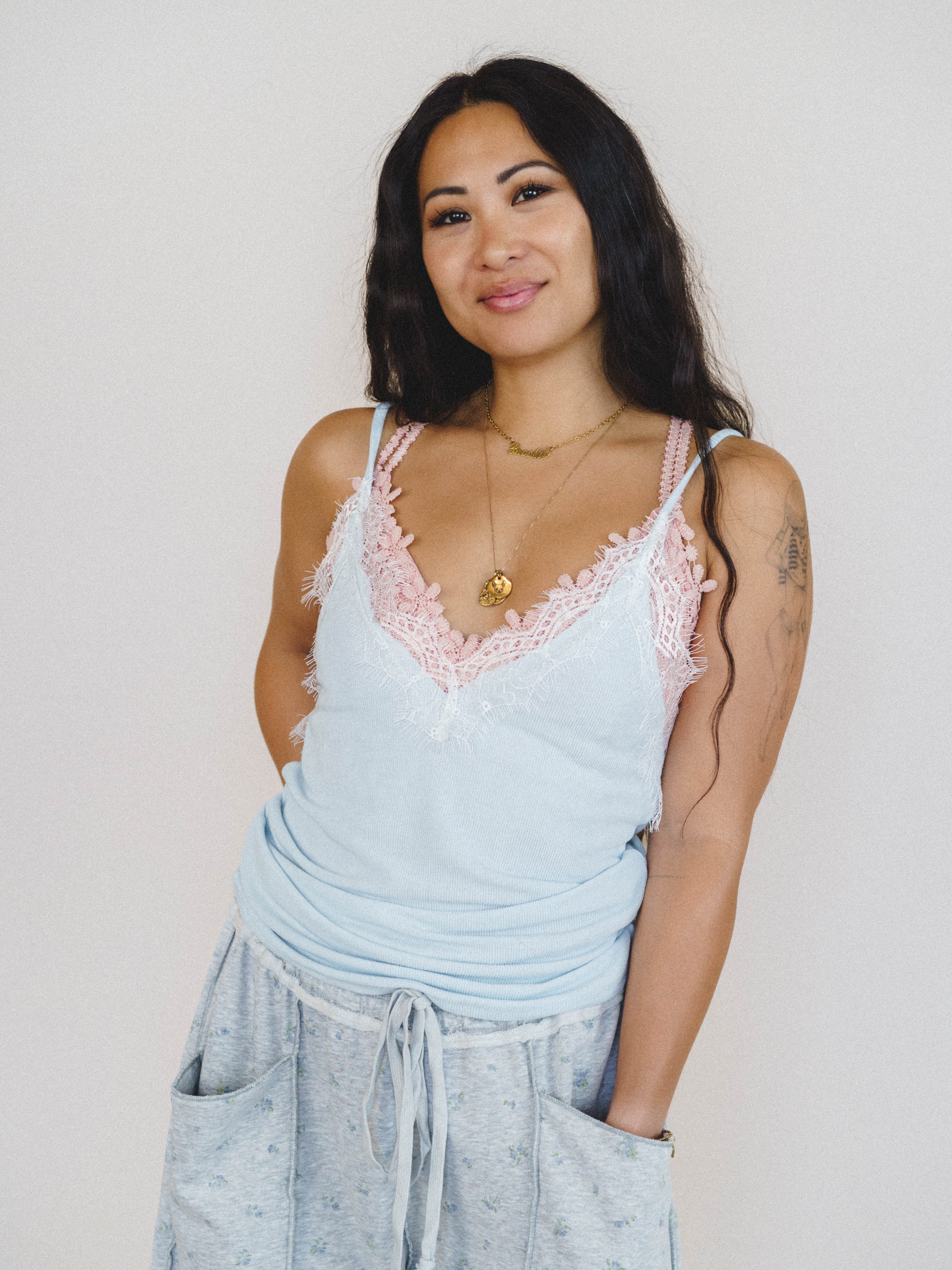 Lace Cami - Powder Blue