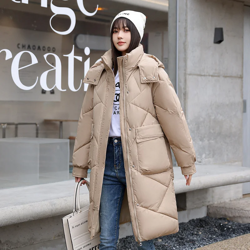 Toloer Winter Cotton-Padded Clothes Women 2023 New Korean Version Down Cotton Clothes Women Over The Knee Long Thick Plus Plus Size Coat Fashion Cotton-Padded Jacket-Outfit Ideas