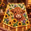 DIY Wooden Diamond Painting Pearl Tent House with Lights, Holiday Tabletop Art Craft Kit with String Lights, Christmas Home Decor Gift