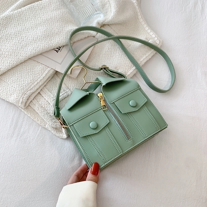 Women’s Pu Leather Solid Color Streetwear Square Magnetic Buckle Shoulder Bag Crossbody Bag