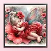 Cute Girl-11CT Stamped Cross Stitch 40*40cm/15.75*15.75in tapestrymarket