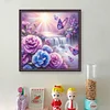 Flower Waterfall-11CT Stamped Cross Stitch 50*50cm/19.69*19.69in