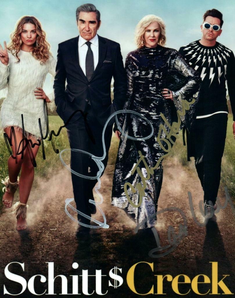 Schitt's Creek Cast Eugene Levy O'Hara +2 autographed 8x10 Photo Poster painting signedPhoto Poster painting COA