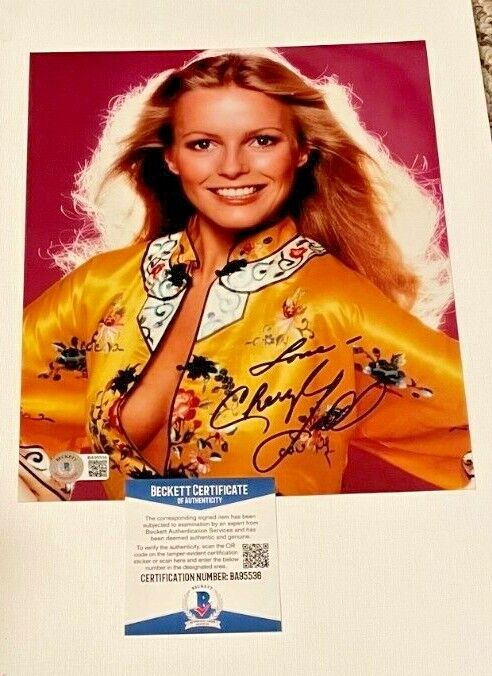 CHERYL LADD SIGNED SEXY 8X10 Photo Poster painting BECKETT CERTIFIED CHARLIE ANGELS #3