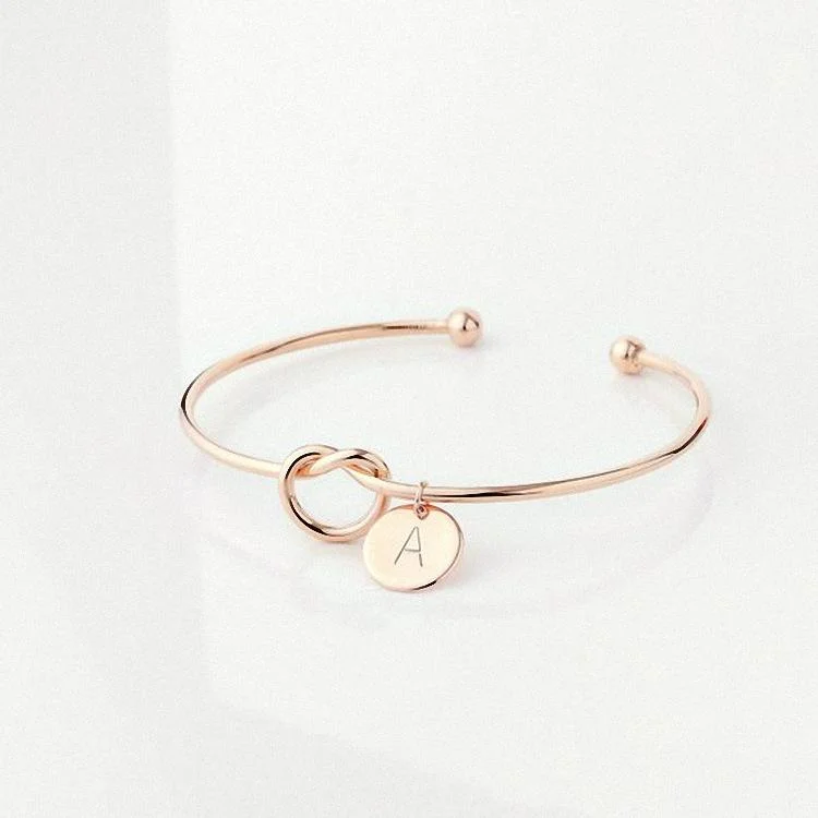Initial Alloy Letter Charm Bracelets-Mayoulove