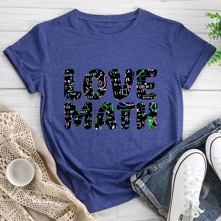 Love Math Round Neck T-shirt