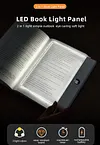 Book Light Rechargeable Clear LED Flat Reading Light with 3 Colors & Timer Dimmable Panel Plate Lamp Funny Gifts for Readers Kids Women Men