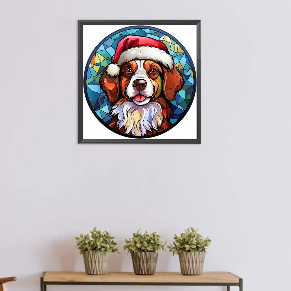 DIY Paint By Number 40*40cm - Christmas Dog