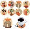 8Pcs Diamond Painting Wooden Artistic Style Coaster Diamond Art Kit w/ Holder No-Slip Decor