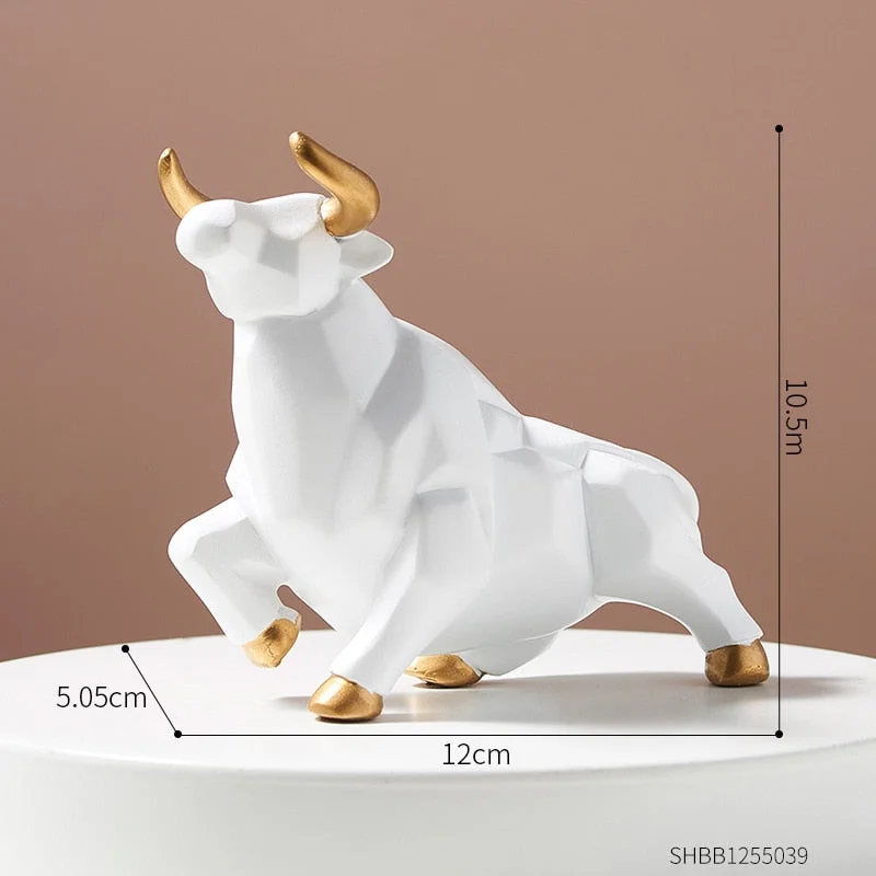 Modern Bullfighting Resin Decoration Bionic Design Animal Model Desktop Small Sculpture Interior Decoration Decoration Gift