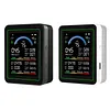10 In 1 Multifunctional Air Quality Detector Type-C Charging Carbon Dioxide Airs Tester LCD Screen Portable Smartair Quality Tester for CO2 CO TVOC HCHO Temp AQI PM2.5 10 Detect