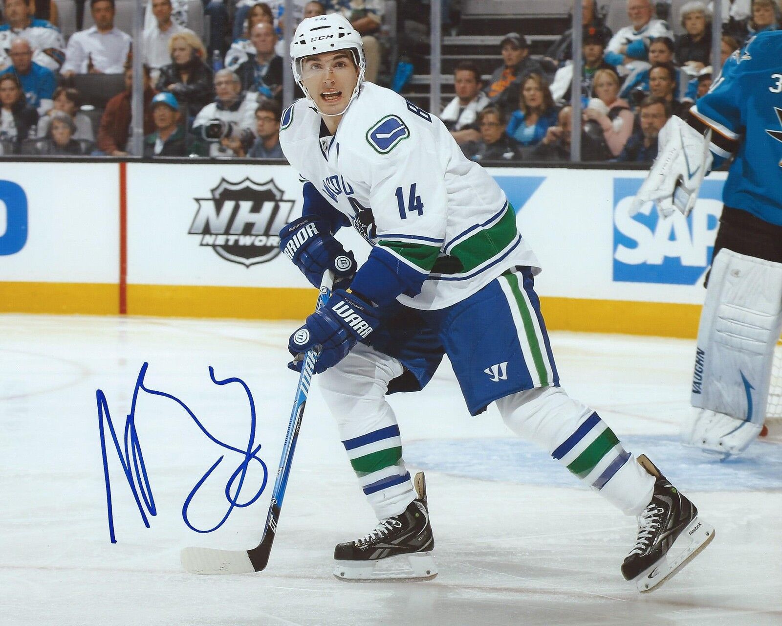 Alexandre Alex Burrows Signed 8x10 Photo Poster painting Vancouver Canucks Autographed COA G