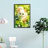 (40*60cm)Cat in Garden - Full Round Drill Diamond Painting