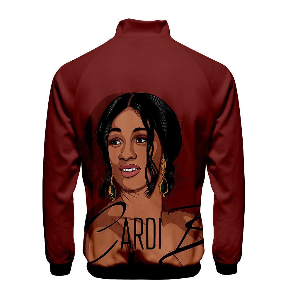 3D Cardi B Zipper Fashion Hoodie Jacket