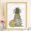 Pineapple Gnome -  11CT Partial Beaded Cross Stitch Kit(25x35cm)