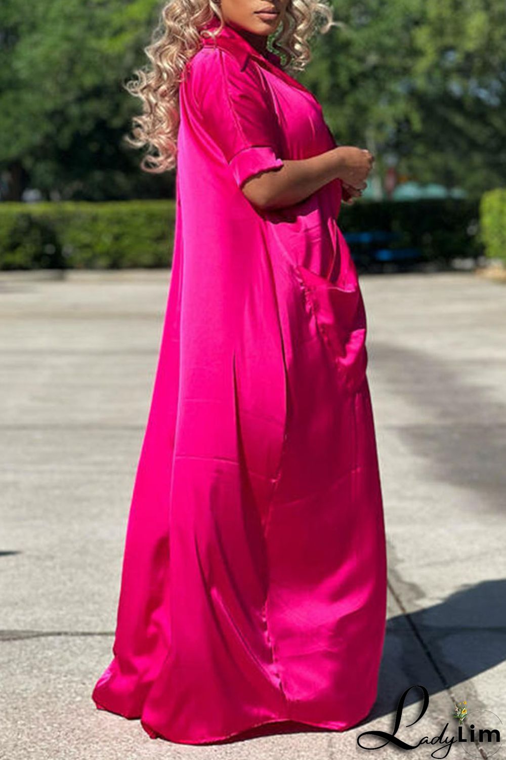 Black Casual Solid Patchwork Turndown Collar Loose Jumpsuits