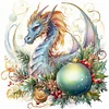 Diamond Painting -DIY Round Drill Christmas Dragon(40x40 CM)