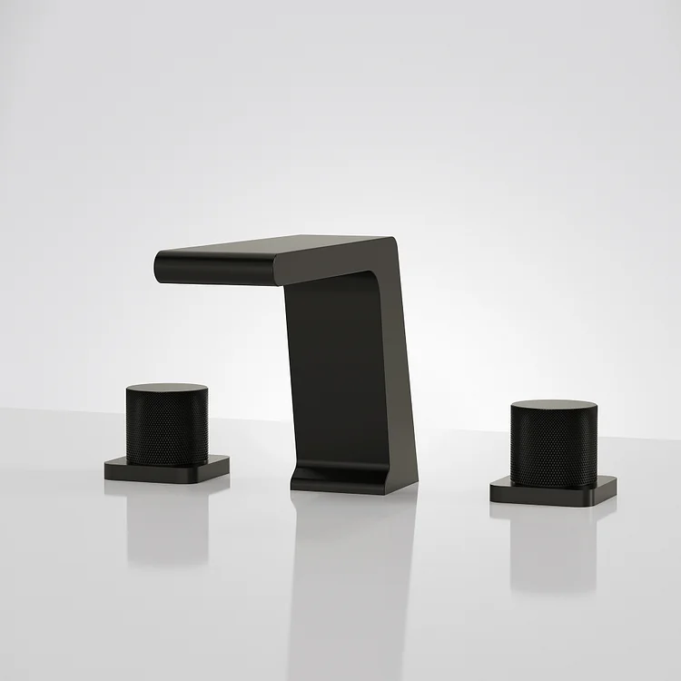 EVERSTEIN Widespread Bathroom Sink Faucet in Matte Black SFS1008-BK