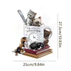 (US Local)Acrylic Special Shaped Cat Teacup 5D Diamond Painting Clock Art Craft for Decor