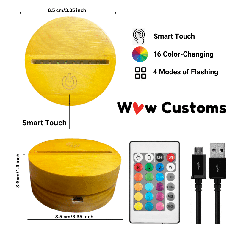 My Heart Beats For You Every Second Of The Clock I Am Yours And You're My Soul - Vangogifts Hand-drawn Photo Led Lamp