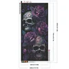 Dunkler Totenkopf – Diamantgemälde mit rundem Bohrer – 40 x 80 cm (große Größe)