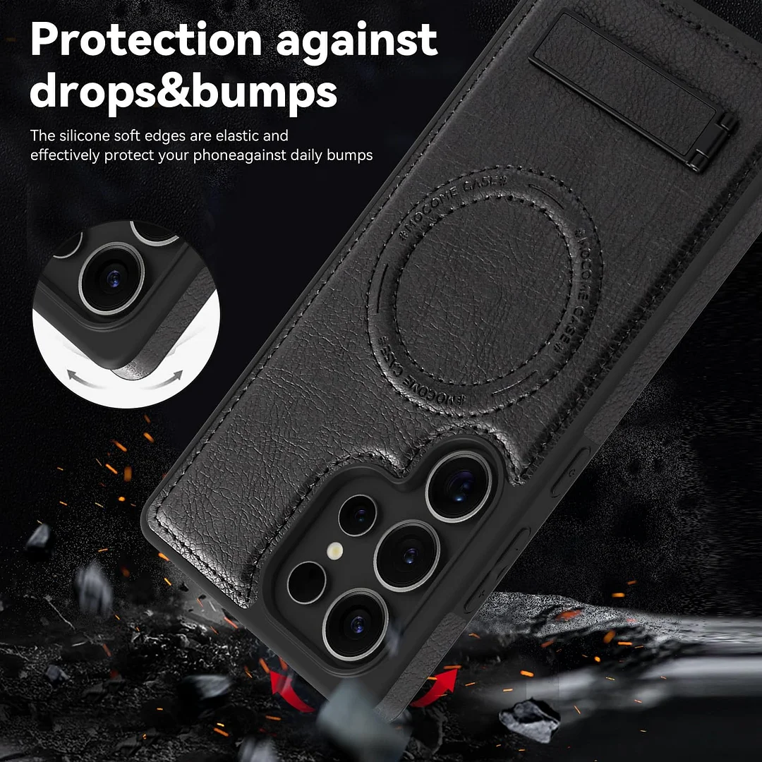 Samsung Galaxy Z Fold 6 Leather Case Magnetic Protective Case Holder Phone Case