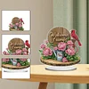 (US Only)2D Flat DIY Garden Plant Desktop Diamond Art Kits Bedroom Table Decoration