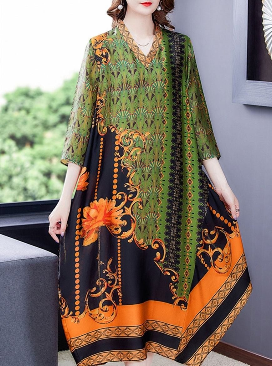 Fashionable and luxurious temperament loose slim dress