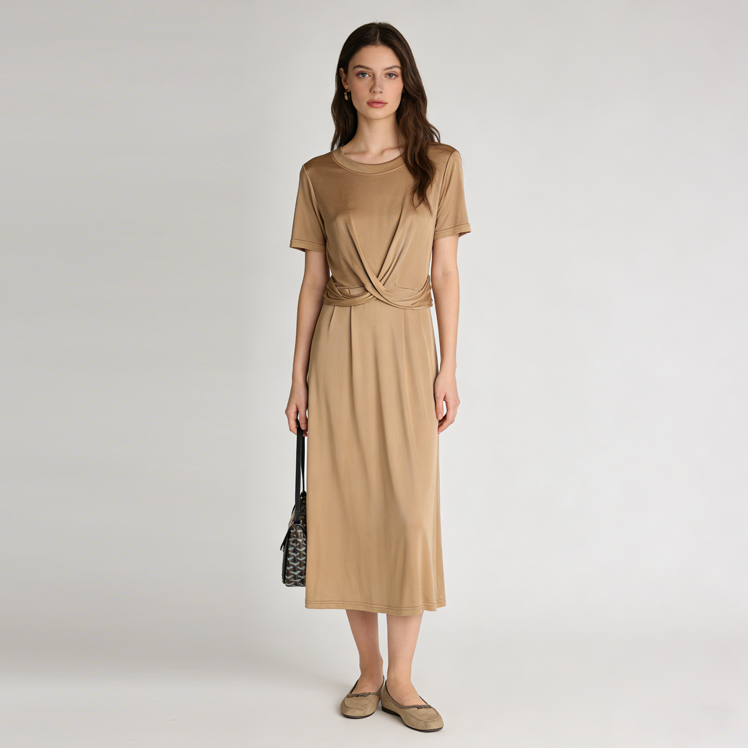 Short Sleeves Silk Wrap Dress REAL SILK LIFE
