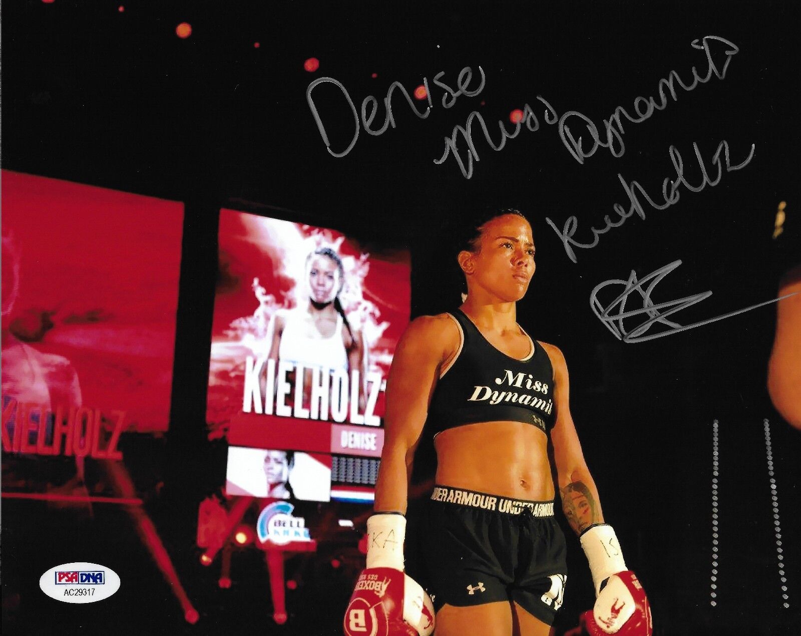 Denise Kielholtz Signed 8x10 Photo Poster painting PSA/DNA Miss Dynamite Bellator Kickboxing 2