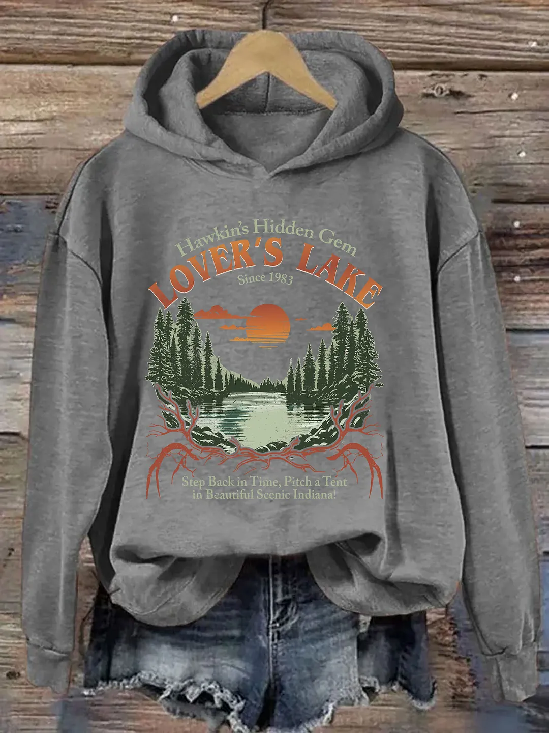 Hawkin's Hidden Gem Lover's Lake Hoodie