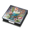 Animals Leather Diamond Art Note Box with 160 Sheets of Paper for DIY Art Craft