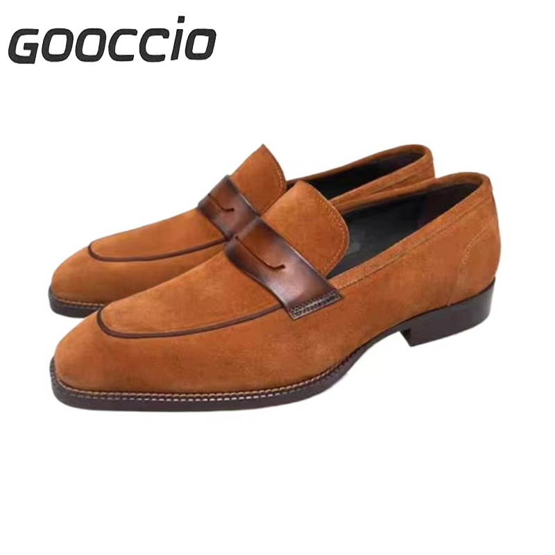 CW181 Suede Cowhide Loafer Shoes For Men  GOOCCIO  