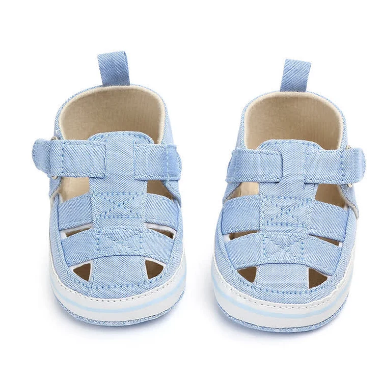 Baby Retro Hollow Out Toe Cover Sandals