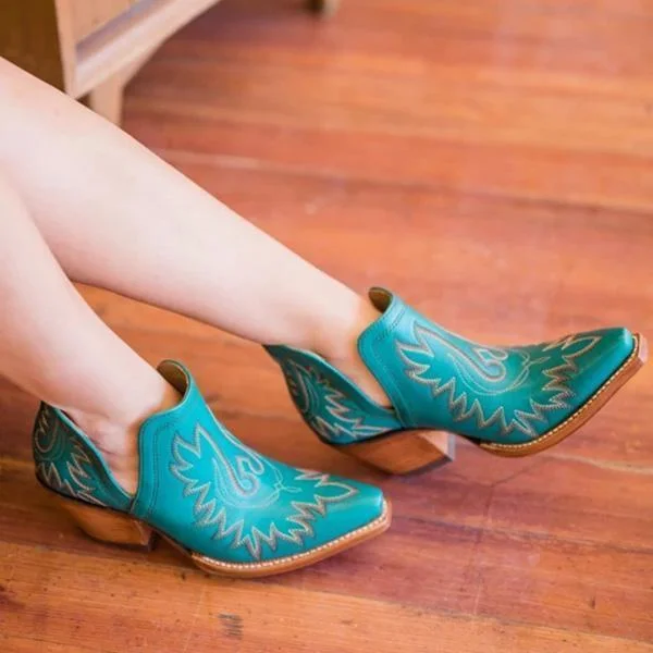 Women's  Western Distressed Leather Boots